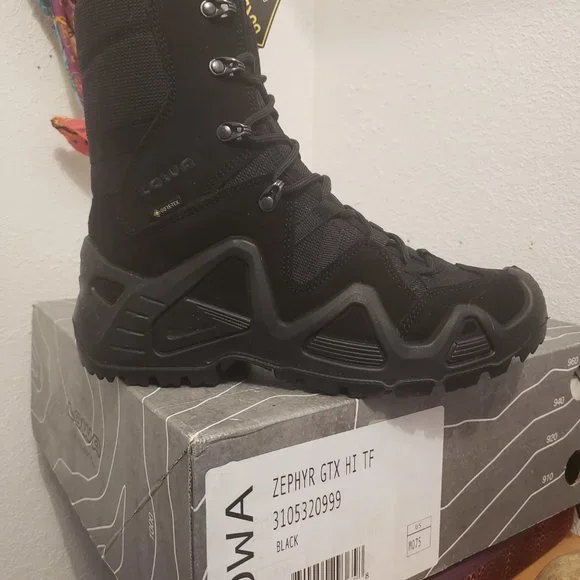 Lowa Zephyr GTX High Boots; Black; Men's 7.5; New in box, w/tags